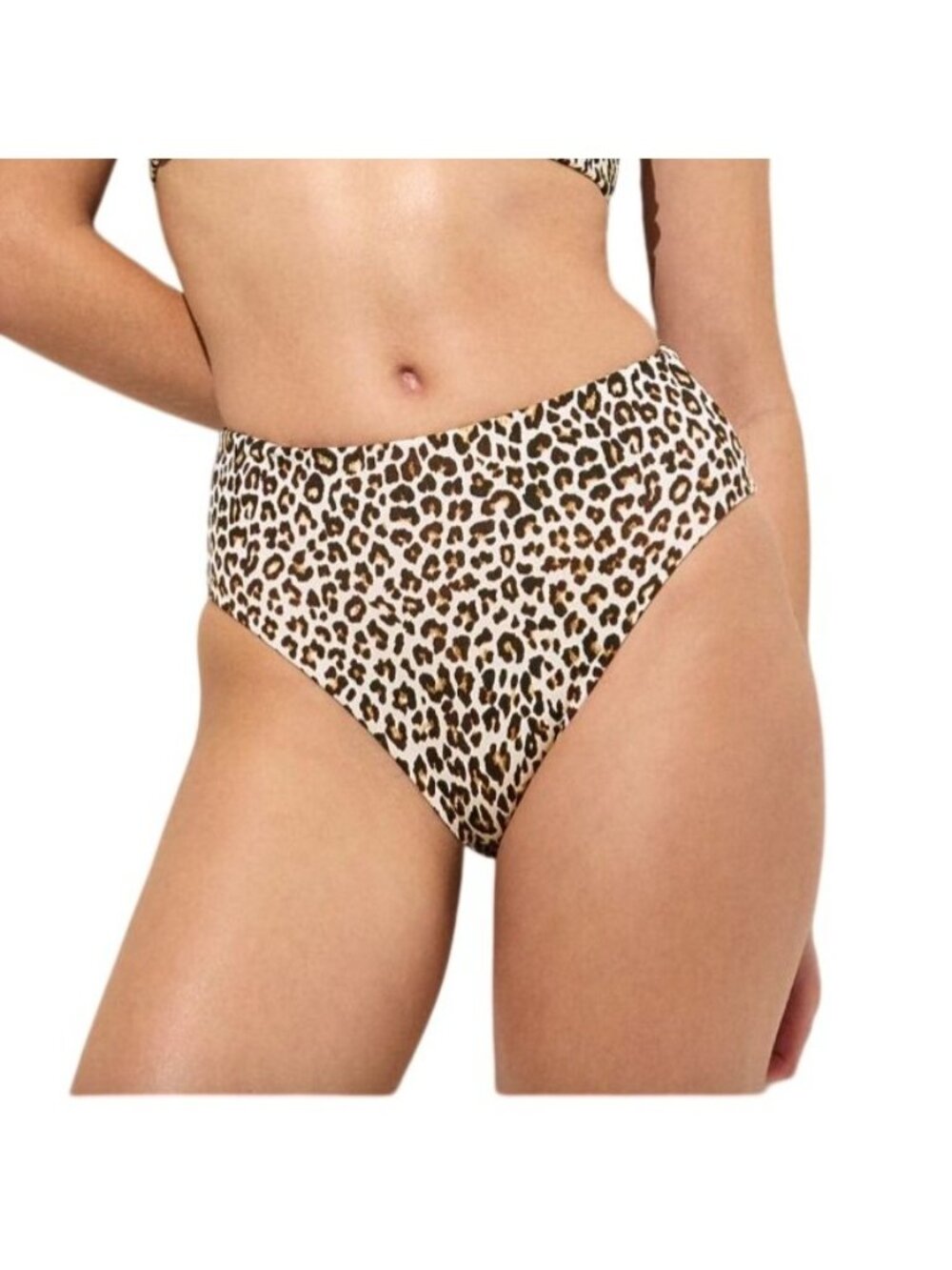 NWT J.Crew Hallie Bikini Bottom Small Classic Sculpt Animal Print High Rise